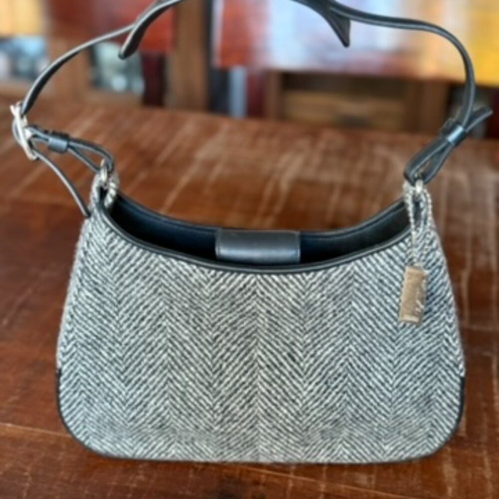 Vintage Coach handbag, rare herringbone